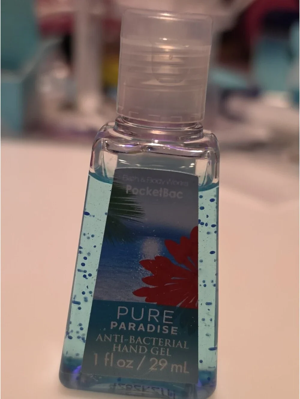 Bath & Bodyworks PURE PARADISE Pocketbac Antibacterial Hand Sanitizer Gel 1 Oz